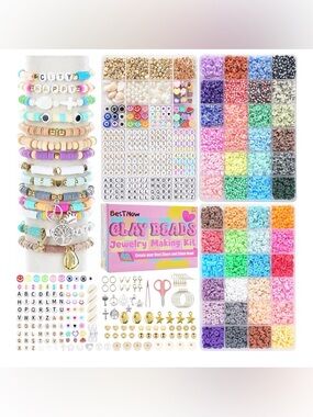 BestNow Bracelet Making Kit 3 Boxes Polymer 7200 Clay Beads Set Letter kit new